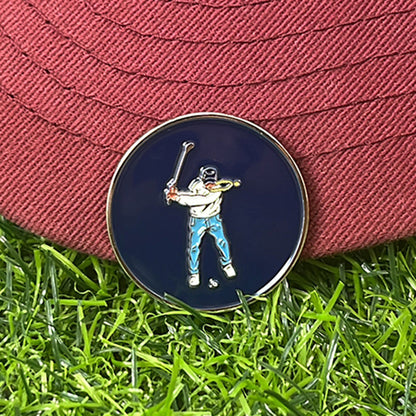 Swinging Man Golf Ball Marker