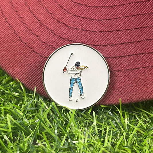 Swinging Man Golf Ball Marker
