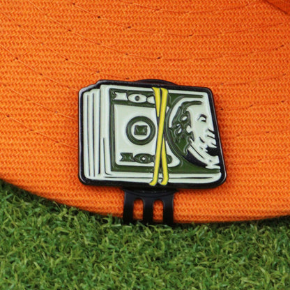 golf ball marker, metal clip, gift for golfers, funny golf ball marker